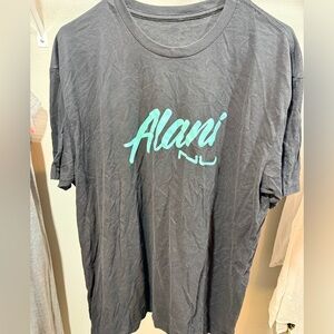 Alani NU Gray Tee with Aqua Logo